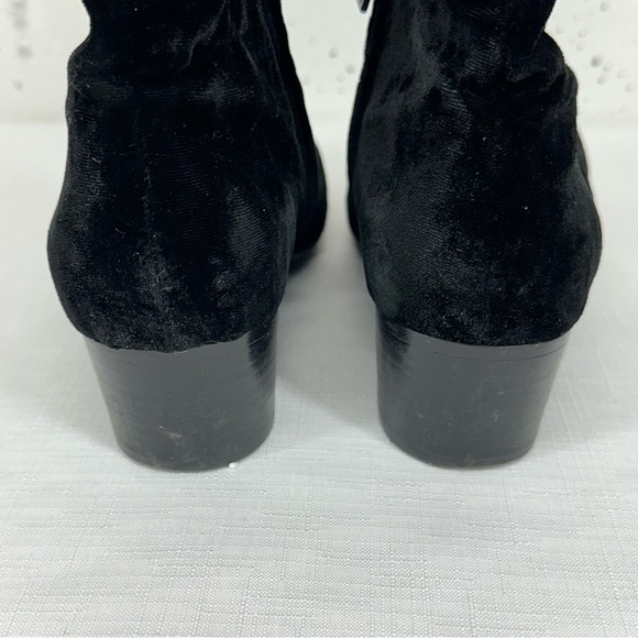 Joie Women’s size 3 7/ 7 Fenella Black Velvet Ankle Boots Booties - Picture 7 of 17